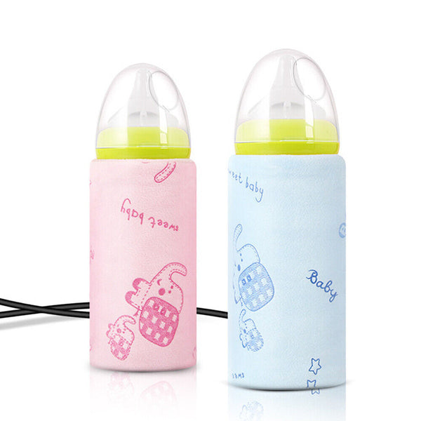 USB Baby Bottle Warmer Thermostat Portable Travel Milk Feeding Heater Bag Pouch