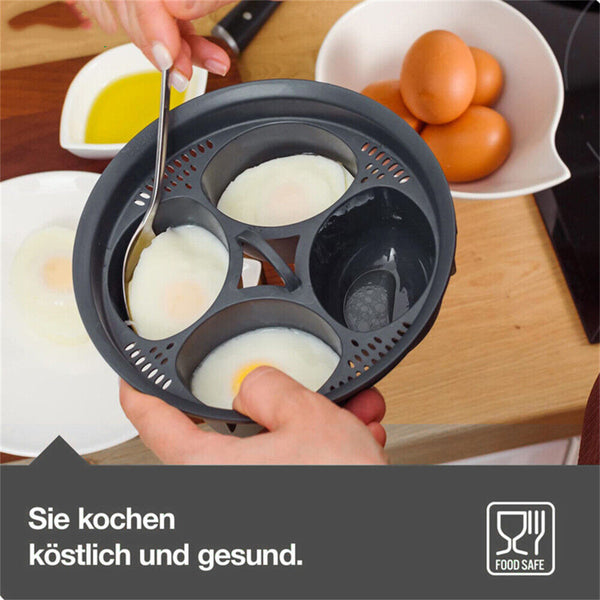 4-Egg Egg Poacher Insert Non-Stick Egg Poacher Accessory For Thermomix TM5 TM6