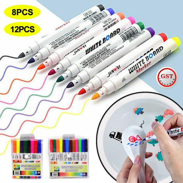 8/12pcMagical Water Painting Pen Magic Doodle Drawing Pens Multicolor Child Gift