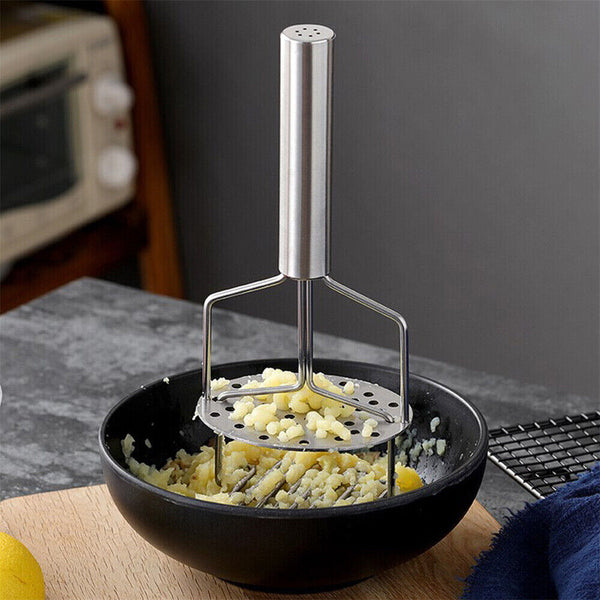 Potatoe Fruit Kitchen Potato Masher Vegetable Press Crusher Stainless Steel Tool