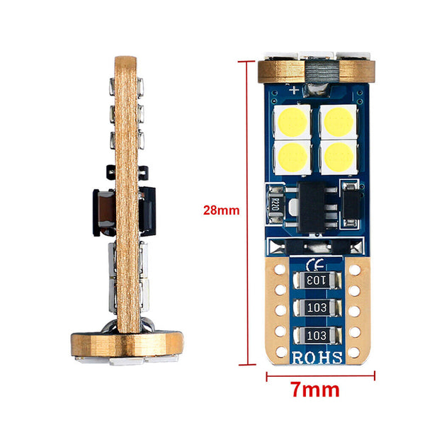 T10 Headlight Bulb Driving Light LED Display 3030 Canbus Decode White Light NEW