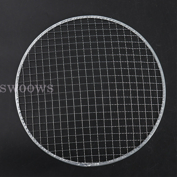 3pcs BBQ Steel Grill Mesh Fish Meat Round Net Barbecue Camping Outdoor Mat Pad