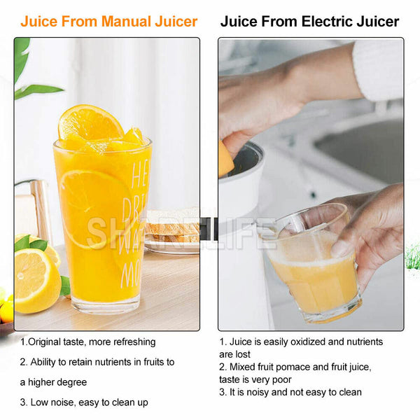 Hand Held Manual Fruit Juicer Squeezer Juice Lemon Citrus Extractor Press Tool