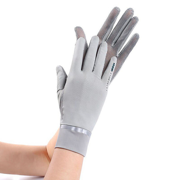 UV Sun Protection Cooling Ice Silk Thin Anti-UV Gloves Breathable Touch Screen