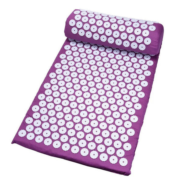 Yoga Massage Acupressure Mat & Pillow Body Foot Relax Cut Pain Stress Lying Mats