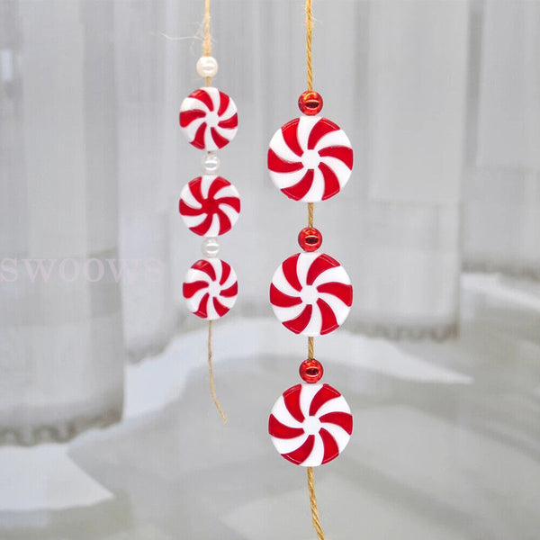 Christmas Tree Hanging Candy Cane Pendant Ornament Xmas Home Party Decor