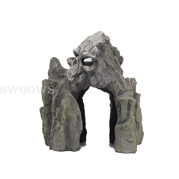 Aquarium Skull Mountain Cave Rockery Ornament Fish Tank Landscape Stone