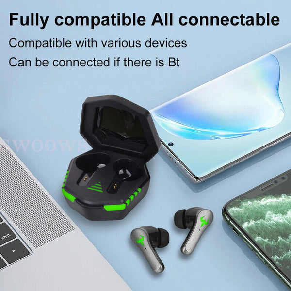 Wireless Bluetooth 5.2 Earphone High Sensitivity Earbuds For Game iPhone Samsung