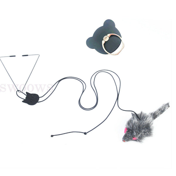 Pet Cat Toy Mouse Hanging Automatic Funny Cat Teaser for Cat Cage Door Indoor