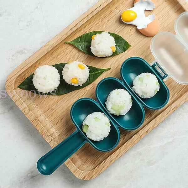 2 Sets Rice Ball Shaker DIY Rice Baller Shakers Lunch Maker Mould Kitchen Tools