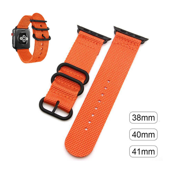 Watch Band For Apple Watch Series Band 7 SE 6 5 4 3 2 Sports Canvas Nylon Strap