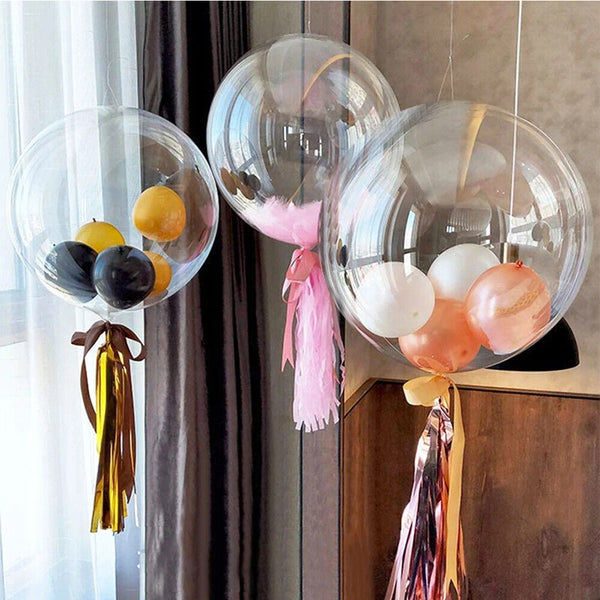 10PCS Clear Round Giant Jumbo Large Bubble Balloon Party Wedding Birthday Bobo