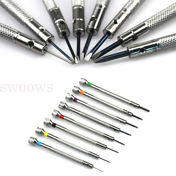 13PCS 0.6-2.0mm Slotted Cross Screwdriver Set Watchmakers Watch Repair Tools