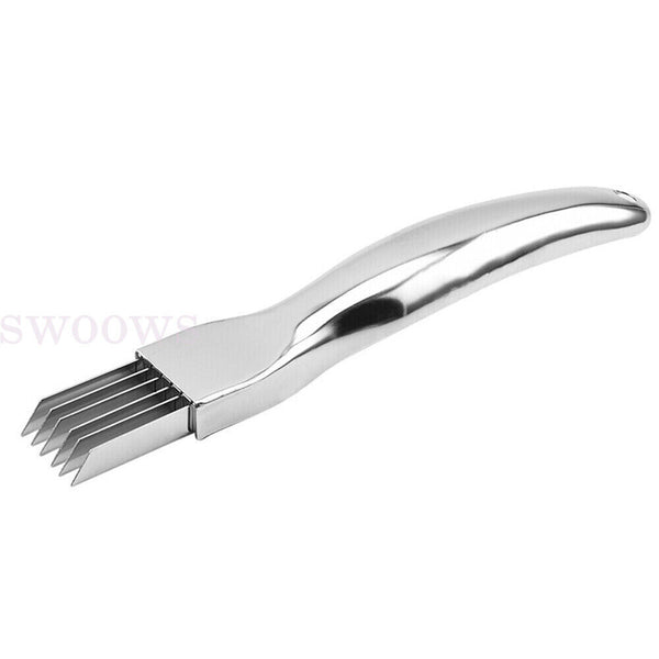 Stainless Steel Vegetable Fruit Onion Slicer Knife Cutter Shredder Tool Kitchen