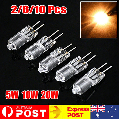 Up to 20pcs G4 CLEAR HALOGEN LIGHT 20W BULBS 12V WHITE GLOBE LAMP BASE BULB