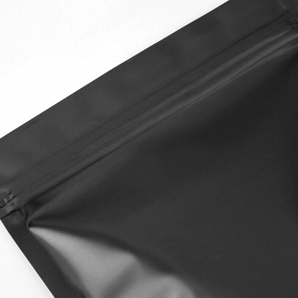 up 200x Black Aluminum Bag Mylar Foil Pouch Zip Seal Food Storage Package Bags