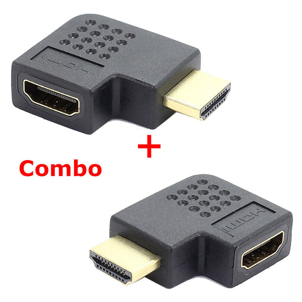 Left/Right Angle HDMI Male to HDMI Female 90 Degree Connector Adapter Converter