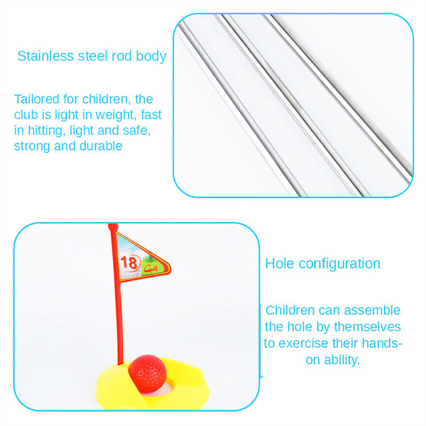 Kids Golf Club Set Mini Golf Practice Children Play Game Educational Outdoor Toy