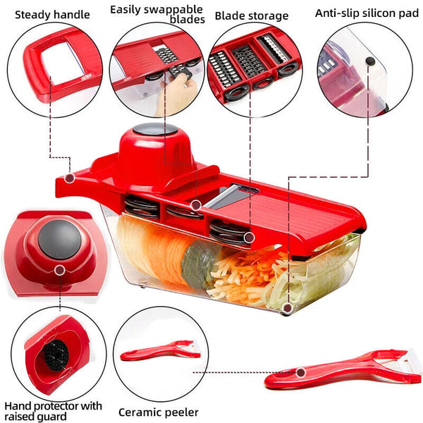 Professional Mandolin Slicer Julienne Cutter Chopper Fruit Vegetable Veg Peeler