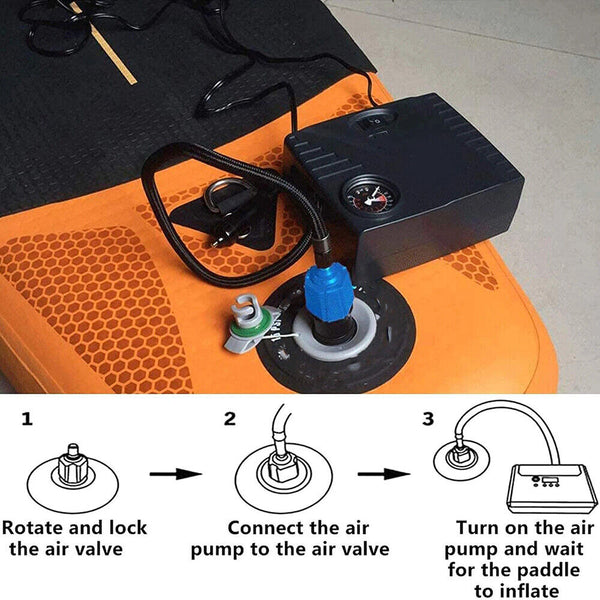 Sup Pump Air Valve Adapter For Inflatable Kayak Boat Stand Up Paddle Board