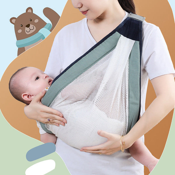 Lightweight Baby Carriers, Breathable Sling Newborn Ergonomic Backpack Cotton AU