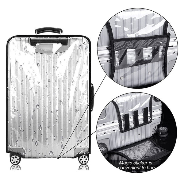 Transparent Waterproof PVC Travel Luggage Protector Suitcase Cover 26"-30" AU