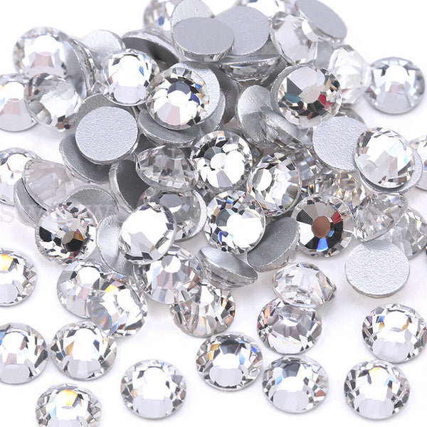 1440PCS ACRYLIC CRYSTAL FLAT BACK RHINESTONES NON-HOTFIX ASSORTED NAIL ART CRAFT