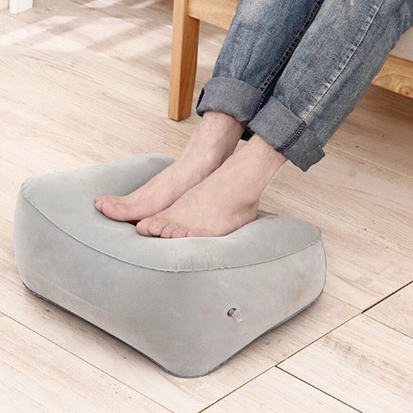 Travel Inflatable Foot Rest Air Pillow Cushion Office Home Leg Footrest Relax AU