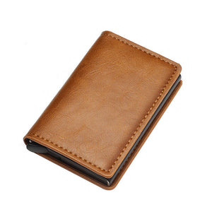 New Leather Credit Card Holder Men's Money Cash Wallet Clip RFID Blocking Purse