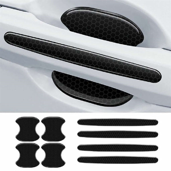 Reflective Car Door Handle Sticker Carbon Fiber Anti-Scratches Films Protectors