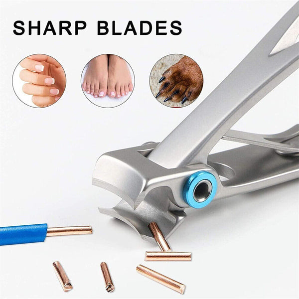 Men Women Stainless Steel Thick Nail Clipper Finger Toe Cutter With Metal Case