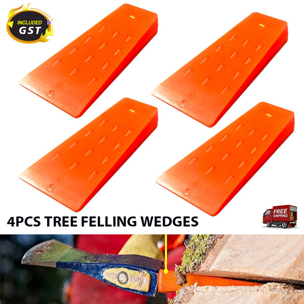 4PACK Tree Felling Wedges Logging Cutting Falling Wood Chainsaw Cutting Tools AU