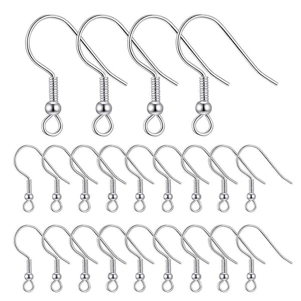 Up 200x Earring Hooks For Sensitive Ears Hypoallergenic 304 Stainless Steel 20mm