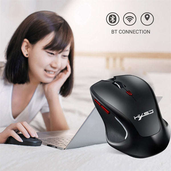 Wireless Bluetooth Mouse 2400 DPI Ergonomics Optical Mouse for Laptop PC