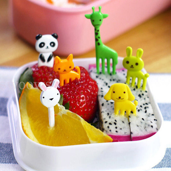 36pcs Fruit Kid Animal Fork Food Mini Forks Lunch Box Accessory Tool Decor