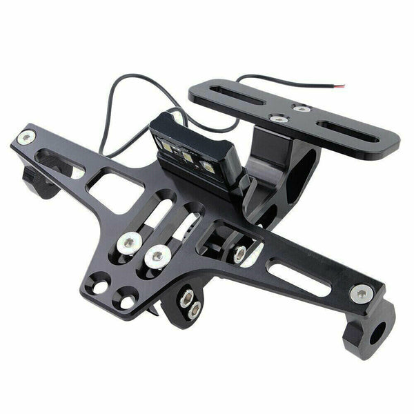 Universal Motorcycle Fender Led License Number Plate Bracket Holder Tidy Tail