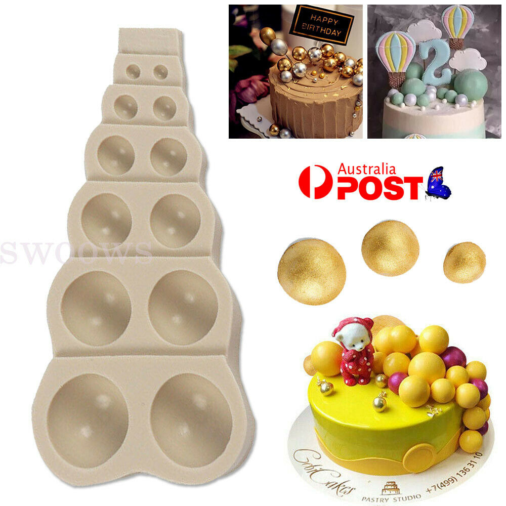 Silicone Half Ball Sphere Fondant Sugarcraft Mold Cake Chocolate Baking Mould