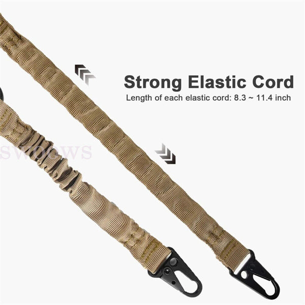 Tactical 2 Point Rifle Gun Sling Strap Adjustable Shotgun Belt Swivel Mount