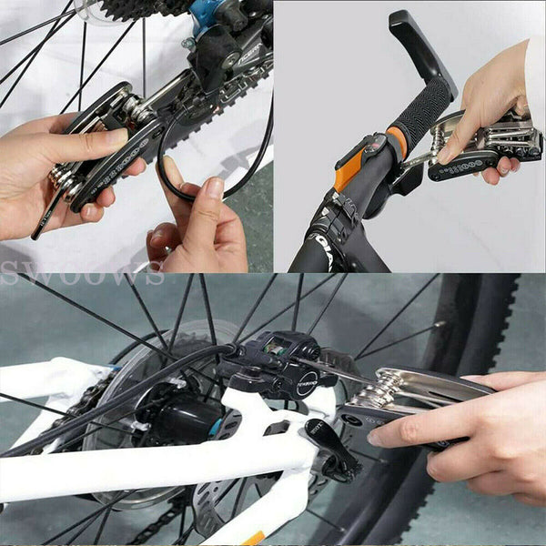 16 in 1 Portable Bike Multi Tool Kit Bicycle Cycling Multitool Chain Tyre Repair