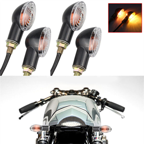 4x Universal Motorcycle Indicators Motorbike Turn Signal Light Bullet Bulbs AU