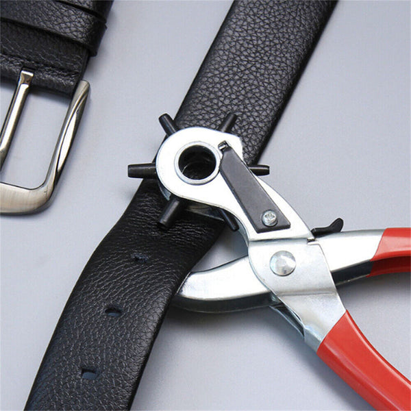 Leather Belt Eyelet Hole Punch Plier Puncher Craft Hand Tool 2mm-4.5mm Revolving