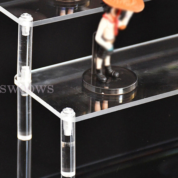 3 Layer Acrylic Action Figure Display Stand Model Doll Cosmetics Toy Shelf