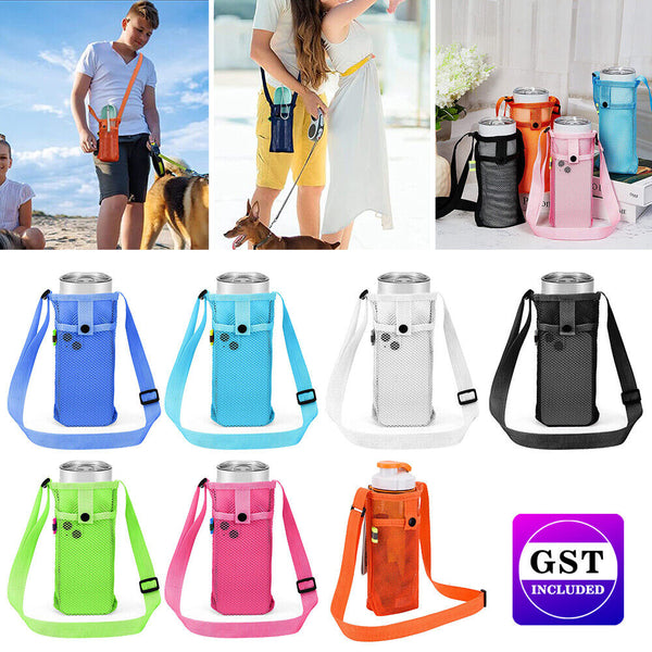 Water Bottle Holder Water Bottle Carrier with Adjustable Shoulder Strap Bag