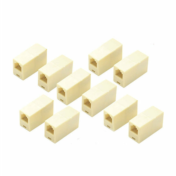 RJ45 Coupler Cat6 Cat5e Ethernet Cable Extender Joiner LAN Adapter Connector