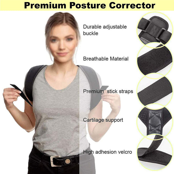 Posture Corrector Clavicle Support Back Straight Shoulders Brace Strap Correct