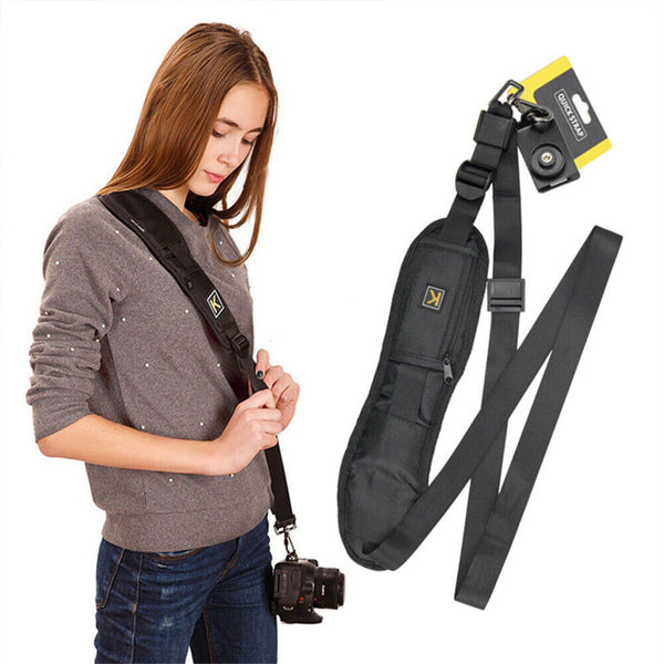 2x Universal Cameras Single Shoulder Quick Strap Sling Camera Belt For Slr Dslr