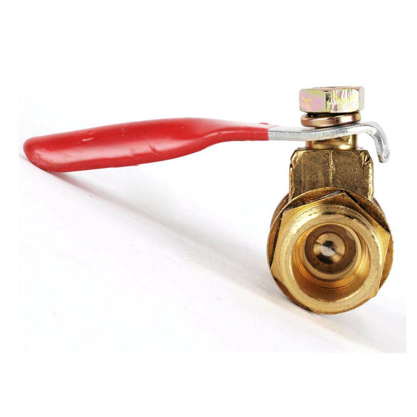 1/4" BSP Thread Double Male Brass Shut Off Valve Cock Tap Inline Ball Valve AU