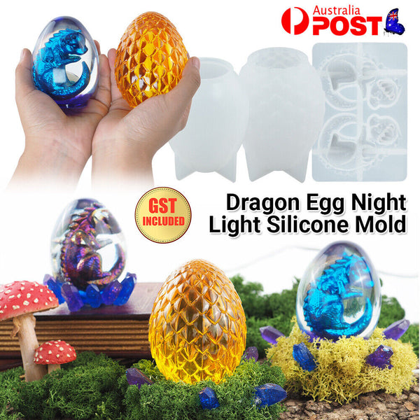 DIY Epoxy Resin Casting Mould Dragon Egg Night Light Silicone Mold Resin Molds