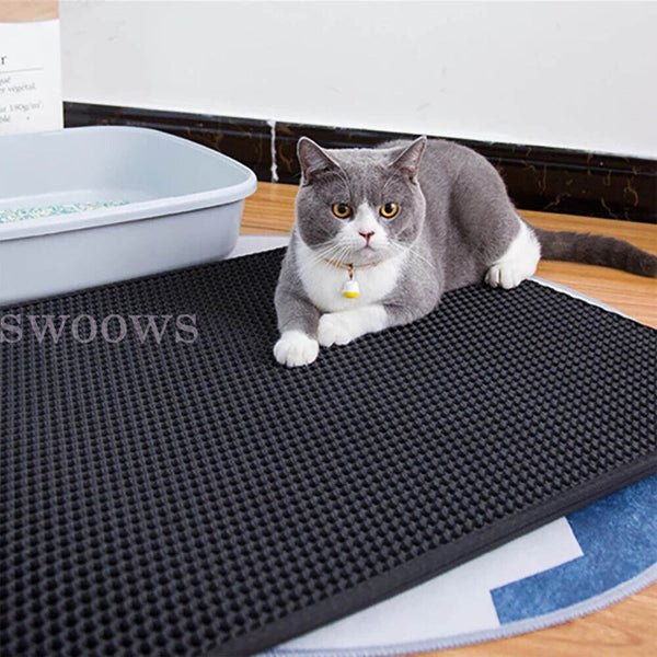 Cat Litter mat Large Pet Litter Box Trapping Sifting Mats Waterproof Urine Tray