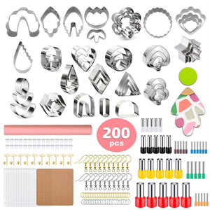 Polymer Clay  Set 183-200PCS Earring Making Mold  DIY Craft Gift